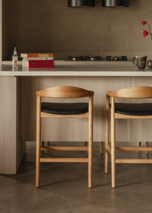 Noris Leather Bar Stool