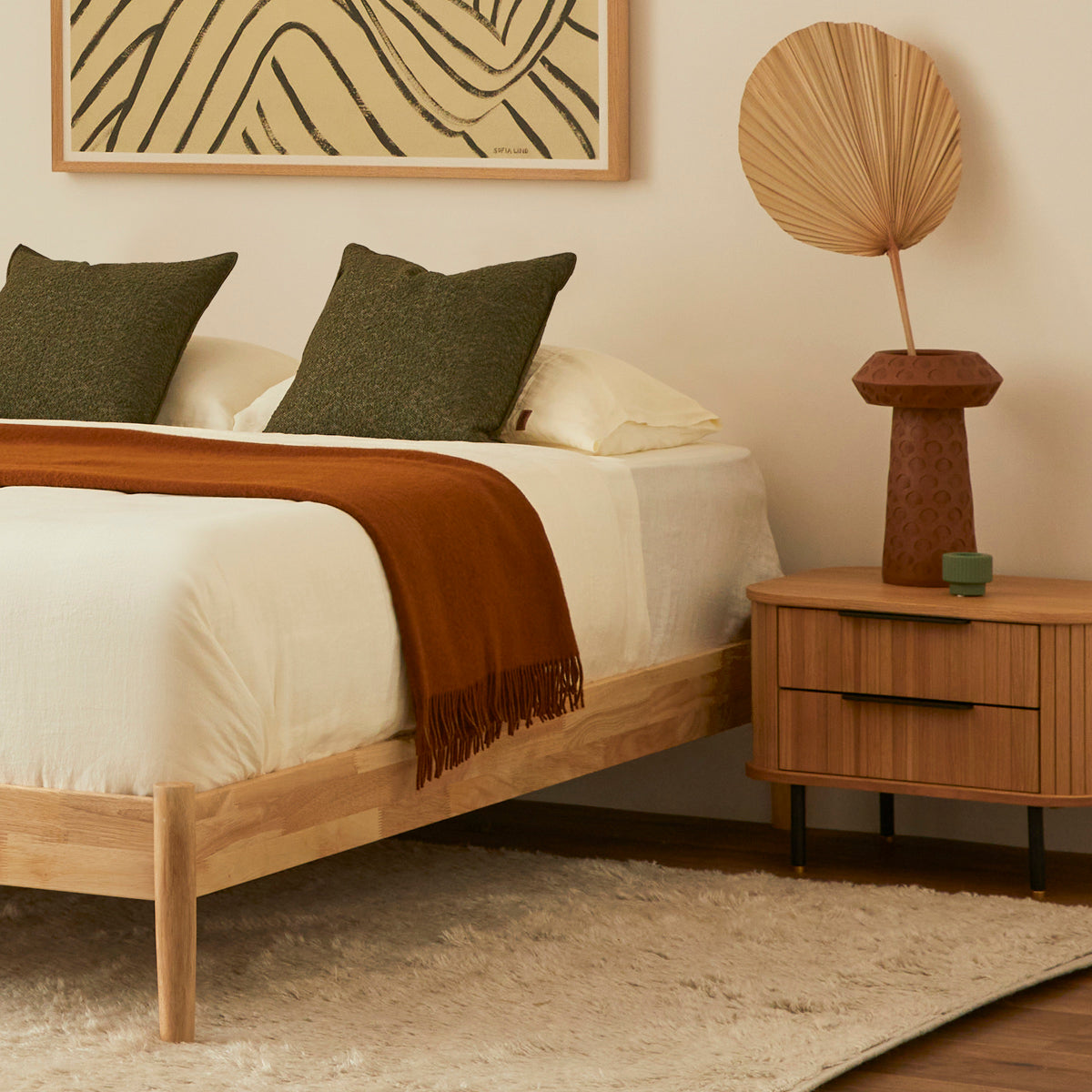Luna Timber Queen Bed Frame - Image 2